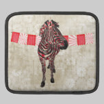 Douille blanche d'iPad de zèbre rose housses ipad