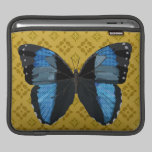 Douille d'iPad de damassé d'or de papillon de Boho housses ipad