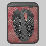 Douille d'iPad de rose de cygne noir housses ipad