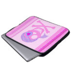 Douille rose d'ordinateur portable de crâne de pir housses pour  ordinateur portable