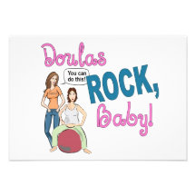 Doulas Rock! flat card w/envelope Custom Announcement
