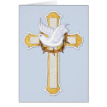 Dove and Cross Greeting Card