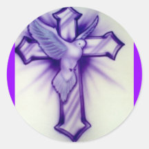 Dove and Cross Stickers
