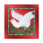 Dove and Holly Fridge Magnet