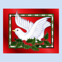 Dove and Holly Poster posters