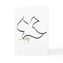 Dove and Olive Branch Image Greeting Cards