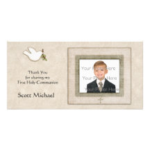 Dove, Cross, Tan, Religious Photo Card