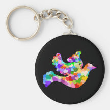 Dove of Hearts Keychains