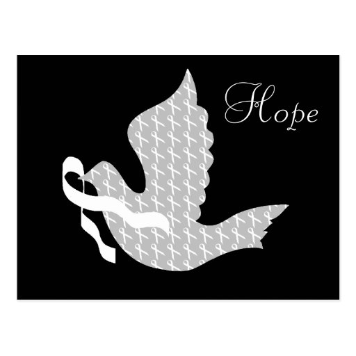 Dove of Hope White Ribbon Lung Cancer Zazzle