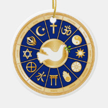 Dove of Peace and Faith Mandala Two-sided Ornament