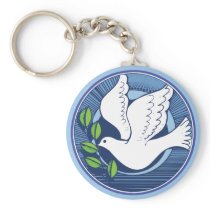 Dove of Peace Keychain