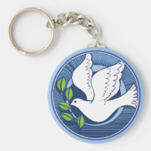 Dove of Peace Keychain