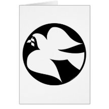 Dove of Peace Sign Greeting Cards