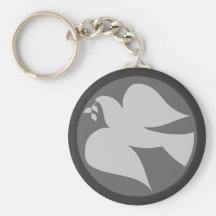 Dove of Peace Sign Keychain