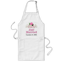 Dove & Rose - Just Married T-shirt Aprons