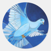 Dove Round Sticker
