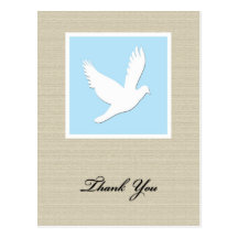 Dove Sympathy Thank You Postcard