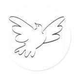 Dove with Outstretched Wings Stickers