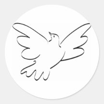 Dove with Outstretched Wings Stickers