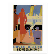 Dover-Ostend - 3 Hour Sea Passage - Vintage Post Cards