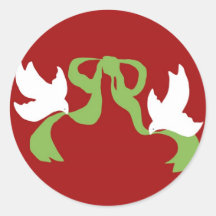 Doves and Ribbons Sticker