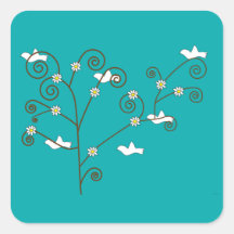 Doves in a Tree Sticker