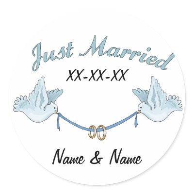 Doves Just Married by lesrubaweddings