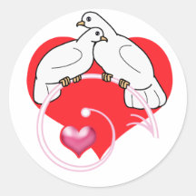 Doves of Love Stickers