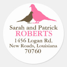 Doves Round Sticker