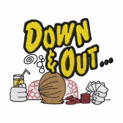 Down and Out Embroidered Polo Shirt by ZazzleEmbroidery