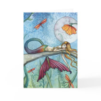 Down by the Pond Mermaid Art Card