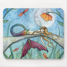 Down by the Pond Mermaid Art Mouse Mats