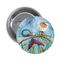 Down by the Pond Mermaid Art Pins