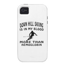 Down Hill Skiing designs Vibe iPhone 4 Case