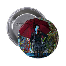 DOWN-POUR PINBACK BUTTON