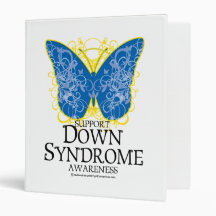 Down Syndrome Butterfly 3 Ring Binder