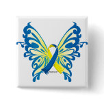 Down Syndrome Butterfly Ribbon Pins