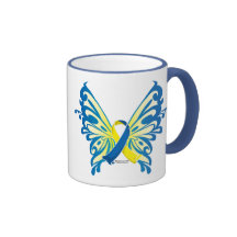 Down Syndrome Butterfly Ribbon Coffee Mug