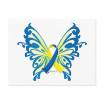 Down Syndrome Butterfly Ribbon Postcards