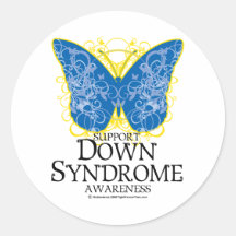 Down Syndrome Butterfly Stickers