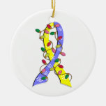 Down Syndrome Christmas Lights Ribbon Christmas Ornaments