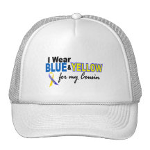 Down Syndrome I Wear Blue & Yellow For My Cousin 2 Trucker Hat
