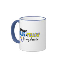 Down Syndrome I Wear Blue & Yellow For My Cousin 2 Mug