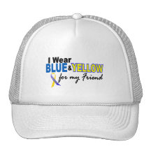 Down Syndrome I Wear Blue & Yellow For My Friend 2 Hats
