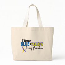 Down Syndrome I Wear Blue & Yellow For My Grandson Canvas Bag