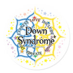 Down Syndrome Lotus Sticker