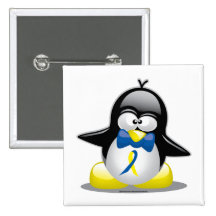 Down Syndrome Penguin Button