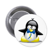 Down Syndrome Penguin Pinback Buttons