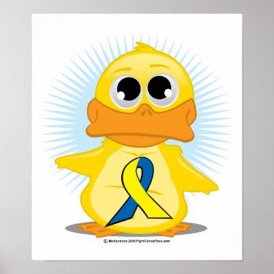 Down Syndrome Ribbon Duck Print by fightcancertees