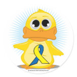 Down Syndrome Ribbon Duck Sticker
